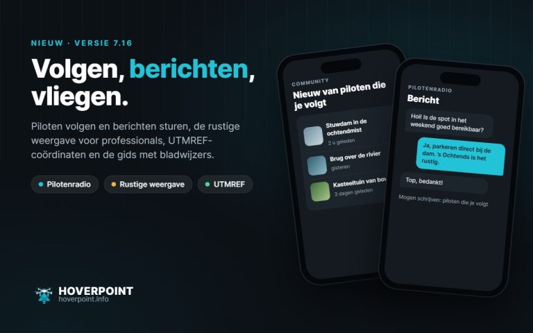 Hoverpoint 7.16: nieuws van piloten die je volgt en pilotenradio