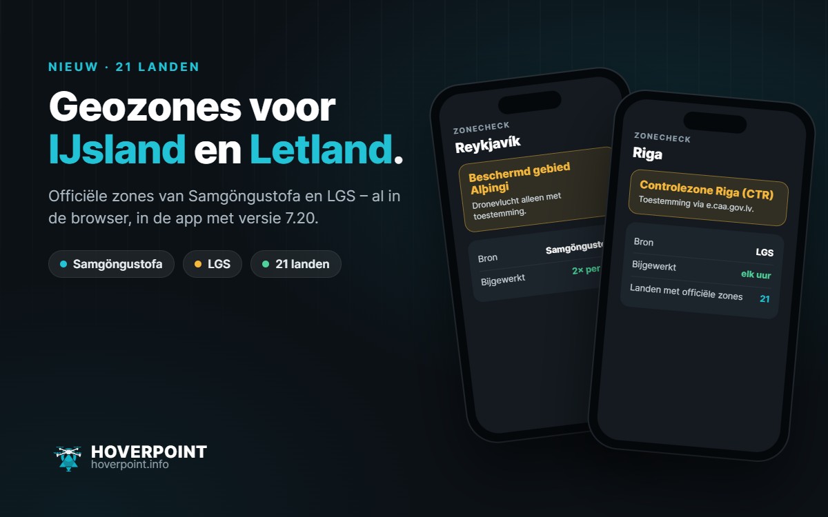 Geozones IJsland en Letland