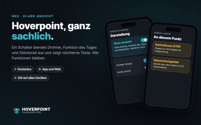 Klare Ansicht: Schalter in den Einstellungen und sachlicher Zonen-Check